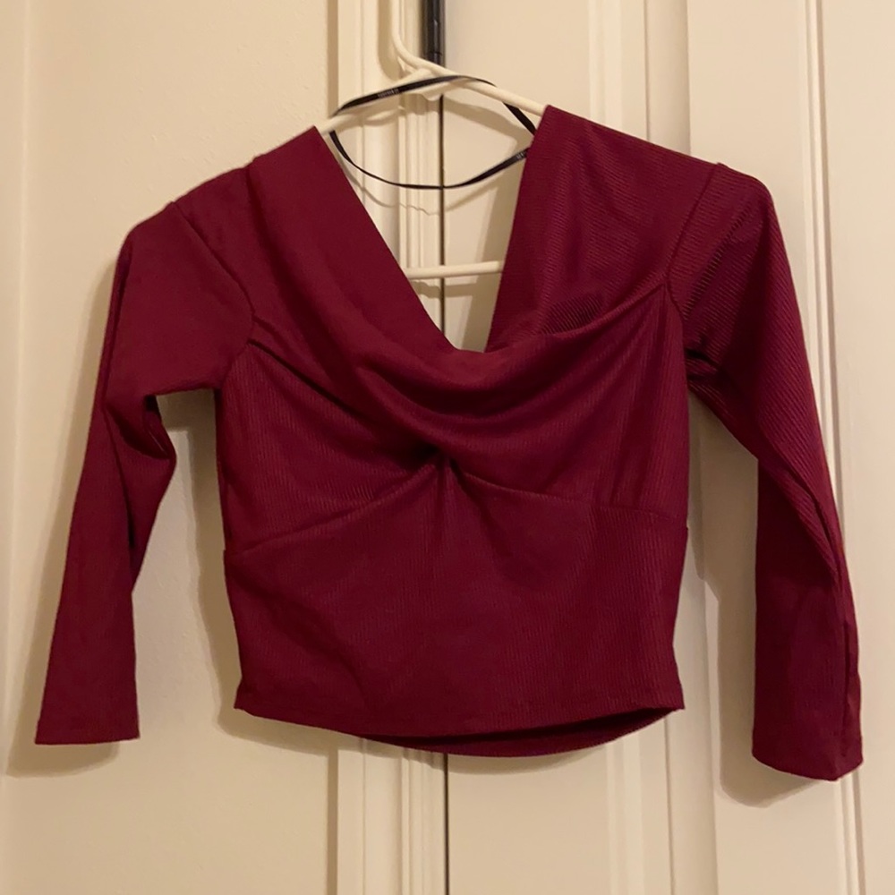 Burgundy crop top